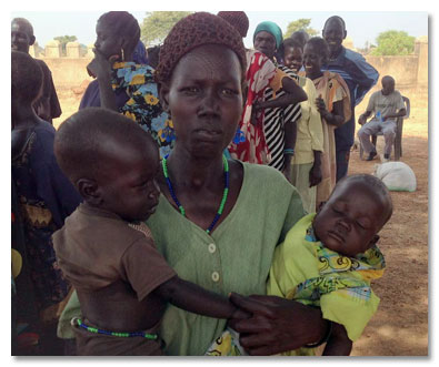 Church distirbutes food South Sudan