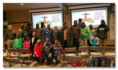 Part of the Saturday afternoon Sudanese Congregation at Faith Christian